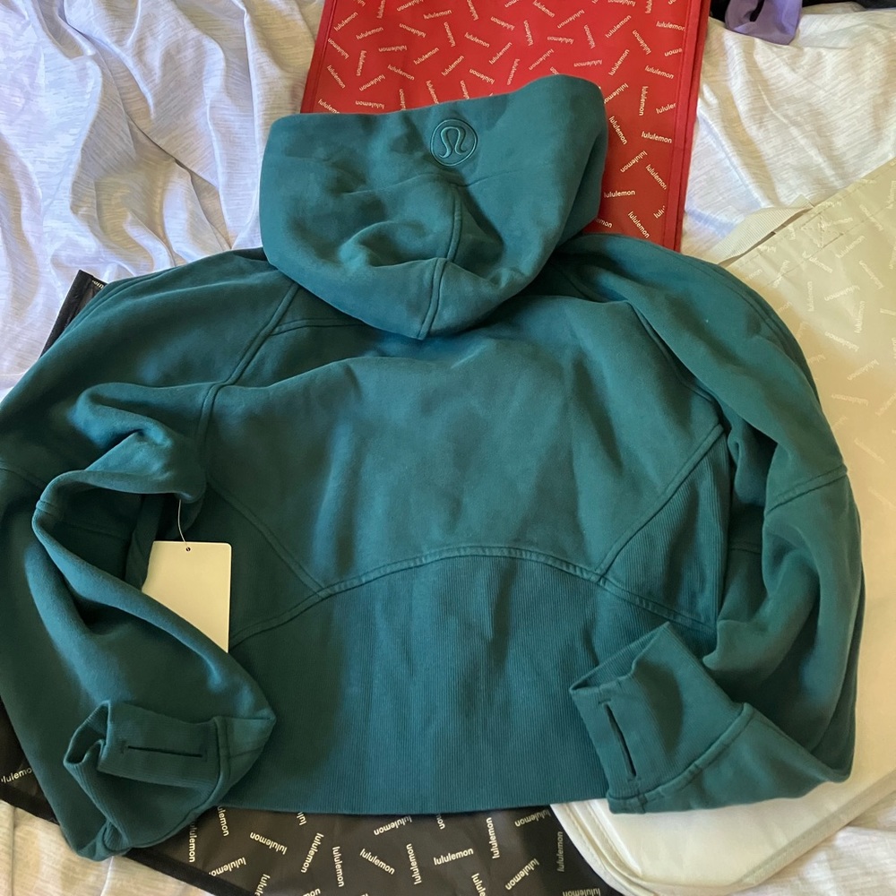 NWT Lululemon Scuba Oversized Full Zip Hoodie, Sz XS/S, Green Jasper - Picture 7 of 9
